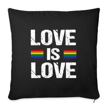 L'amour c'est l'amour - Housse de coussin décorative 45 x 45 cm - noir - Devant