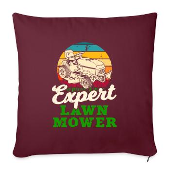 Expert Lawn Mower - Sofa pillowcase 17,3'' x 17,3'' (45 x 45 cm) - burgundy - Front