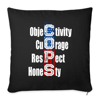 Support cops police cop supporters - Sofa pillowcase 17,3'' x 17,3'' (45 x 45 cm) - black - Front
