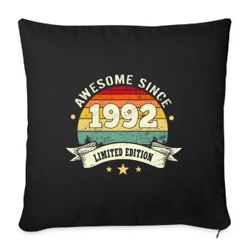 Génial depuis 1992 - Housse de coussin décorative 45 x 45 cm - noir - Devant