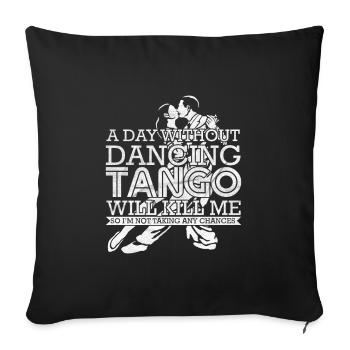 Dancing tango - Sofa pillowcase 17,3'' x 17,3'' (45 x 45 cm) - black - Front