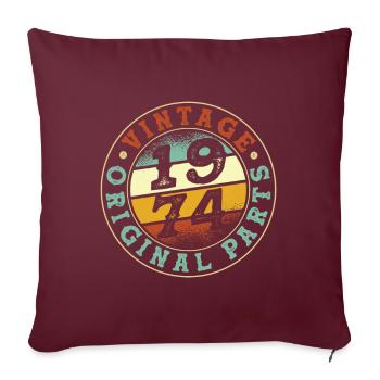 Vintage 1974 parts - Sofa pillowcase 17,3'' x 17,3'' (45 x 45 cm) - burgundy - Front