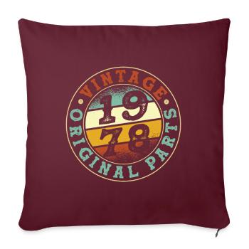 Vintage 1978 parts - Sofa pillowcase 17,3'' x 17,3'' (45 x 45 cm) - burgundy - Front