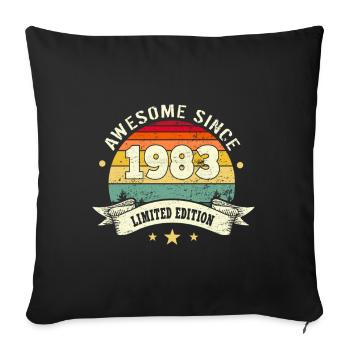 Awesome Since 1983 - Sofa pillowcase 17,3'' x 17,3'' (45 x 45 cm) - black - Front