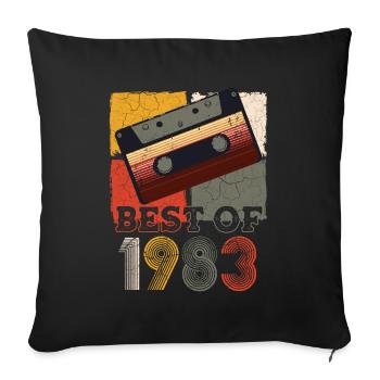 Best of 1983 - Sofa pillowcase 17,3'' x 17,3'' (45 x 45 cm) - black - Front