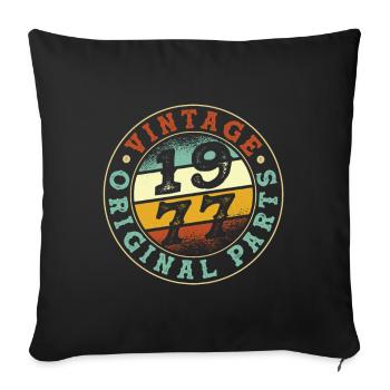 Vintage 1977 Parts - Sofakissenbezug 45 x 45 cm - Schwarz - Vorne