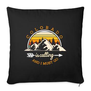 Colorado - Sofa pillowcase 17,3'' x 17,3'' (45 x 45 cm) - black - Front