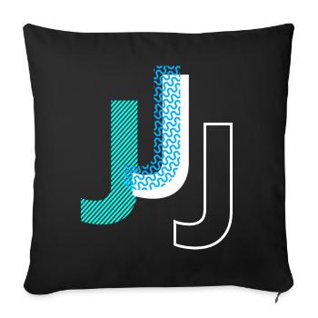 J - Sofakissenbezug 45 x 45 cm - Schwarz - Vorne