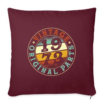 Vintage 1973 parts - Sofa pillowcase 17,3'' x 17,3'' (45 x 45 cm) - burgundy - Front