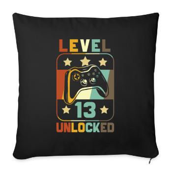 Niveau 13 Unlocked - Housse de coussin décorative 45 x 45 cm - noir - Devant