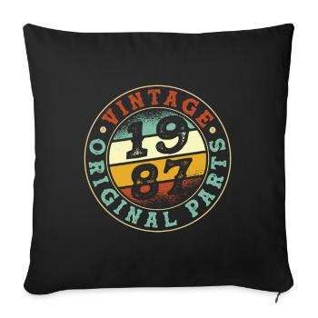 Vintage 1987 Parts - Sofakissenbezug 45 x 45 cm - Schwarz - Vorne