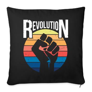 Revolution Retro Faust cadeau - Housse de coussin décorative 45 x 45 cm - noir - Devant