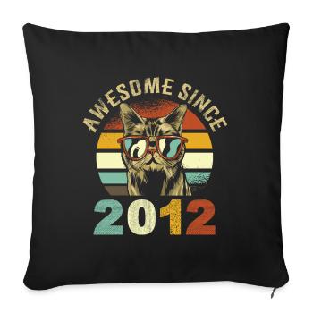 Awesome Since 2012 - Sofa pillowcase 17,3'' x 17,3'' (45 x 45 cm) - black - Front