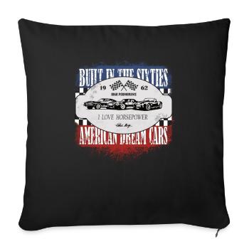 American Dream Cars Shelby Cobra gift - Sofa pillowcase 17,3'' x 17,3'' (45 x 45 cm) - black - Front