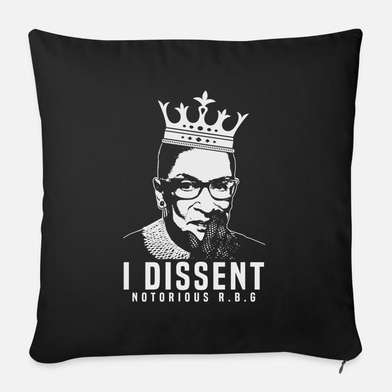 I Dissent RBG - Sofakissenbezug 45 x 45 cm - Schwarz
