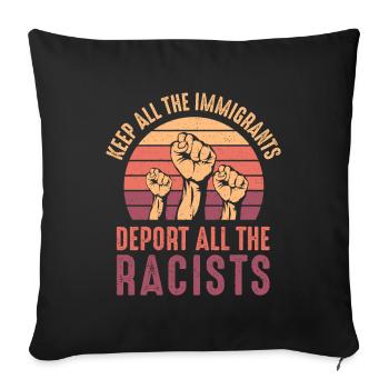 Révolution résistance consommation capitalisme politique - Housse de coussin décorative 45 x 45 cm - noir - Devant