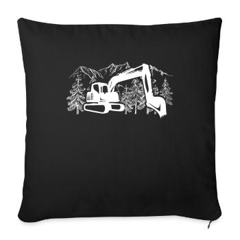 Idées cadeaux pour conducteur de pelle - Housse de coussin décorative 45 x 45 cm - noir - Devant