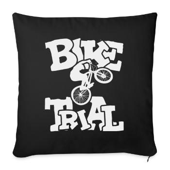 Balance and Control Bike Trial - Sofa pillowcase 17,3'' x 17,3'' (45 x 45 cm) - black - Front