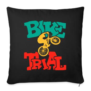 Balance and Control Bike Trial - Sofa pillowcase 17,3'' x 17,3'' (45 x 45 cm) - black - Front