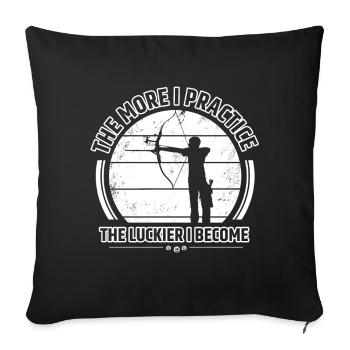 Tir à l'arc tir à l'arc - Housse de coussin décorative 45 x 45 cm - noir - Devant