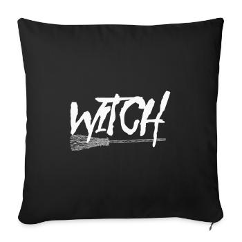 Witch - Sofa pillowcase 17,3'' x 17,3'' (45 x 45 cm) - black - Front
