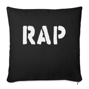 Beats and Rhymes: Rap Music - Sofa pillowcase 17,3'' x 17,3'' (45 x 45 cm) - black - Front