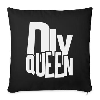 do it yourself queen - Handwerker Königin - Sofakissenbezug 45 x 45 cm - Schwarz - Vorne