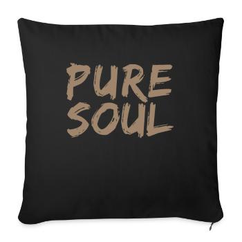 Purity and character pure soul - Sofa pillowcase 17,3'' x 17,3'' (45 x 45 cm) - black - Front