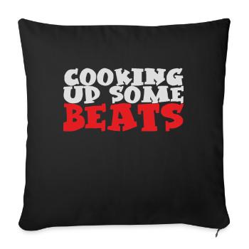 einige Beats kochen - Sofakissenbezug 45 x 45 cm - Schwarz - Vorne