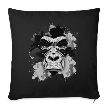Gorilla - Sofa pillowcase 17,3'' x 17,3'' (45 x 45 cm) - black - Front