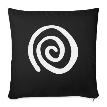 Spirale d’hypnose de motif et d’illusion - Housse de coussin décorative 45 x 45 cm - noir - Devant