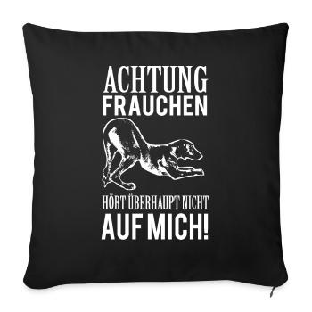 Hund Rhodesian Ridgeback Lustiges Geschenk - Sofakissenbezug 45 x 45 cm - Schwarz - Vorne