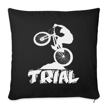 Bike Trial - bicycle - Sofa pillowcase 17,3'' x 17,3'' (45 x 45 cm) - black - Front