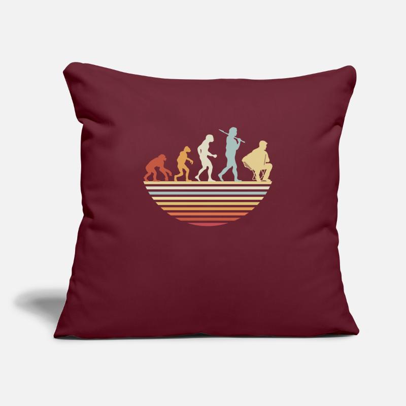 Évolution de l'accordéon Housse de coussin décorative 45 x 45 cm