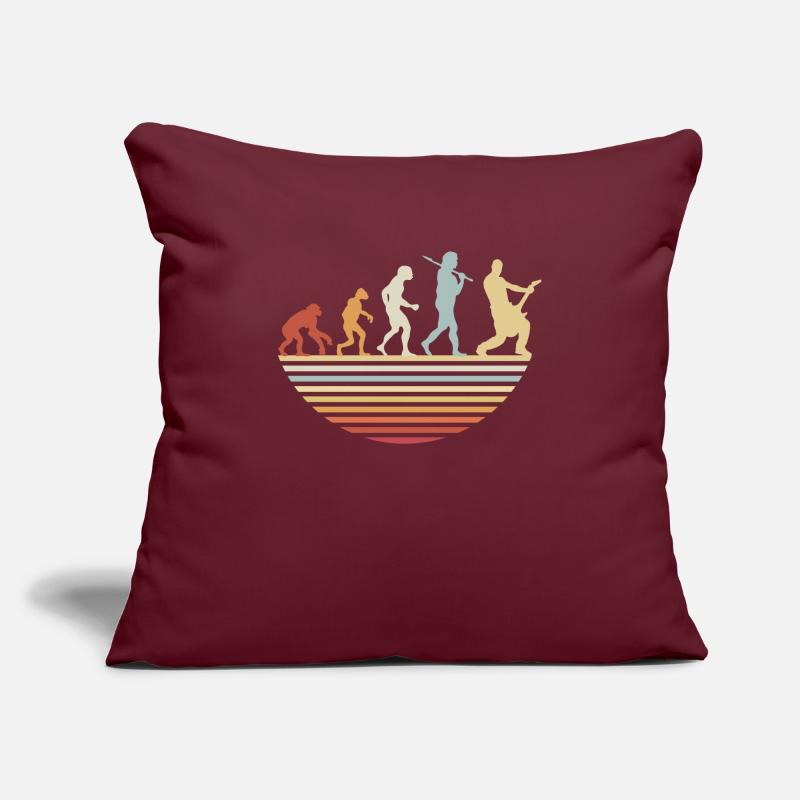 Évolution de la guitare basse Housse de coussin décorative 45 x 45 cm