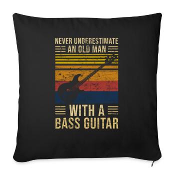 Basse sous-estimation Old Man - Housse de coussin décorative 45 x 45 cm - noir - Devant