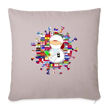 Lethal injection - Sofa pillowcase 17,3'' x 17,3'' (45 x 45 cm) - light taupe - Front