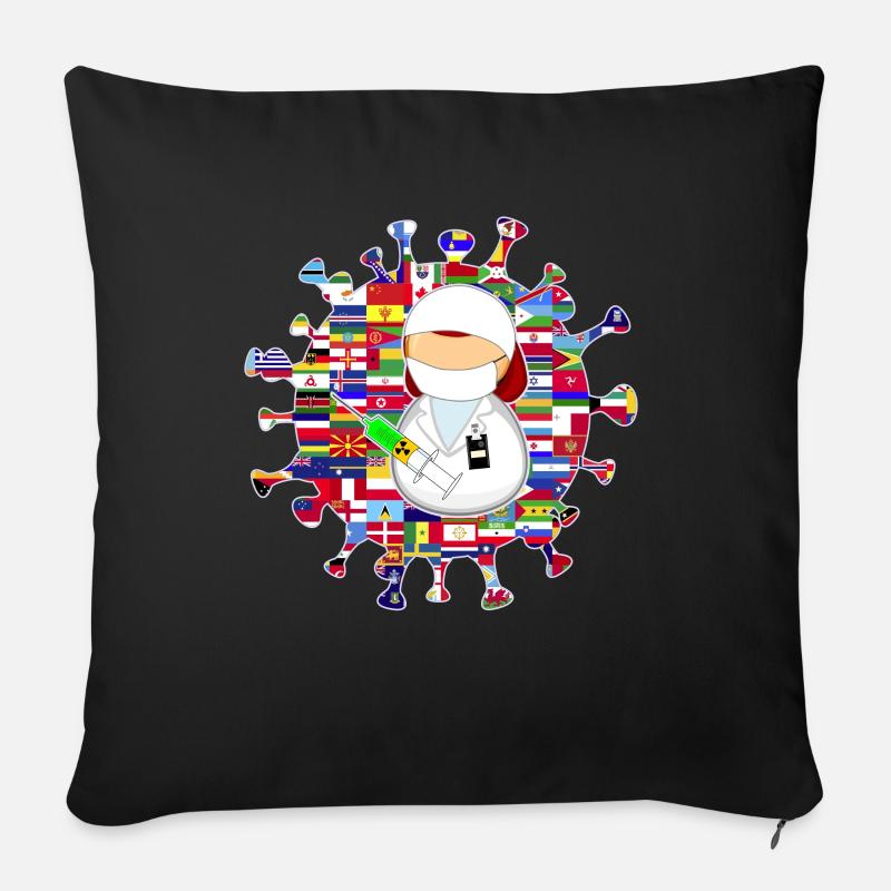 Injection létale - Housse de coussin décorative 45 x 45 cm - noir