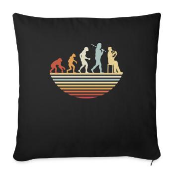 French Horn Evolution - Sofakissenbezug 45 x 45 cm - Schwarz - Vorne