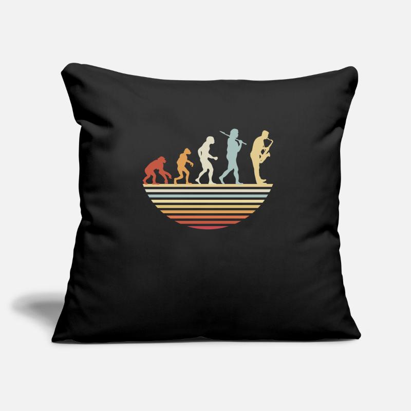 Saxophone evolution Sofa pillowcase 17,3'' x 17,3'' (45 x 45 cm)