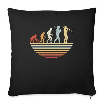Trombone Evolution - Sofakissenbezug 45 x 45 cm - Schwarz - Vorne