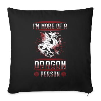 Chez More of A Dragon Person - Housse de coussin décorative 45 x 45 cm - noir - Devant