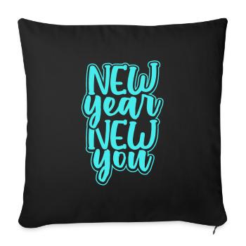 Au revoir 2020 Humour Nouvel An Nouveau Vous Heureux Nouveau - Housse de coussin décorative 45 x 45 cm - noir - Devant