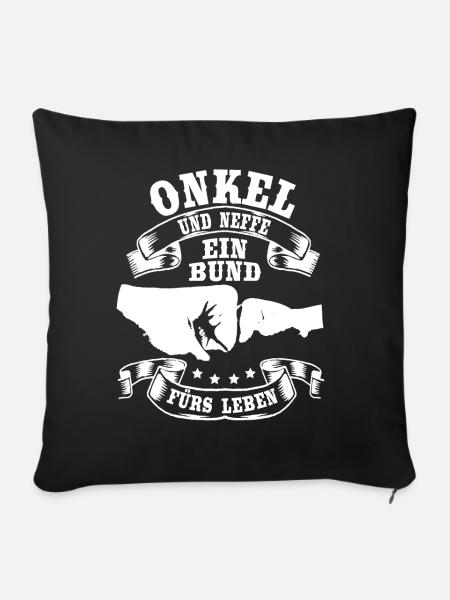 Onkel und Neffe Bund fürs Leben Onkel Geschenk - Sofakissenbezug 45 x 45 cm - Schwarz
