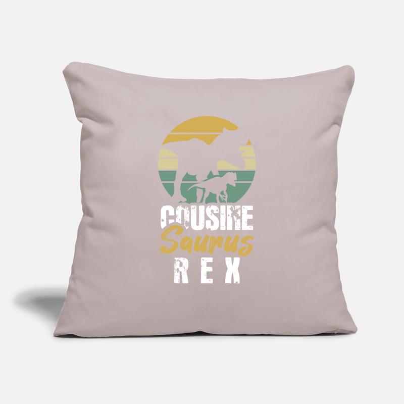 Cousin Saurus Dino Dinosaur Rex Anniversaire Housse de coussin décorative 45 x 45 cm
