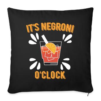 Negroni Cocktail Longdrinks Summer Alcohol Party - Sofakissenbezug 45 x 45 cm - Schwarz - Vorne