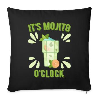 Mojito Cocktail Long Drinks Summer Alcohol Party - Sofa pillowcase 17,3'' x 17,3'' (45 x 45 cm) - black - Front