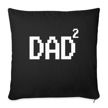 Twins Dad Père de Twins Funny Gift Papa - Housse de coussin décorative 45 x 45 cm - noir - Devant
