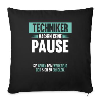 Techniker Lustige Technik Handwerker Geschenk - Sofakissenbezug 45 x 45 cm - Schwarz - Vorne