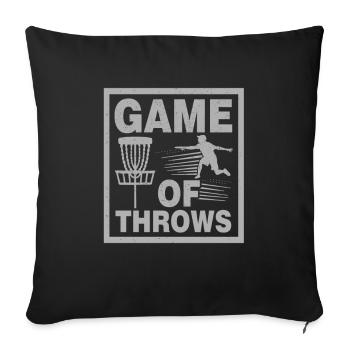 Disc Golf Gift Game of Throws Disc Golfer Gift - Sofa pillowcase 17,3'' x 17,3'' (45 x 45 cm) - black - Front